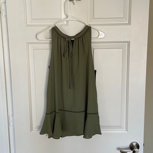 Sage green flowy sleeveless top